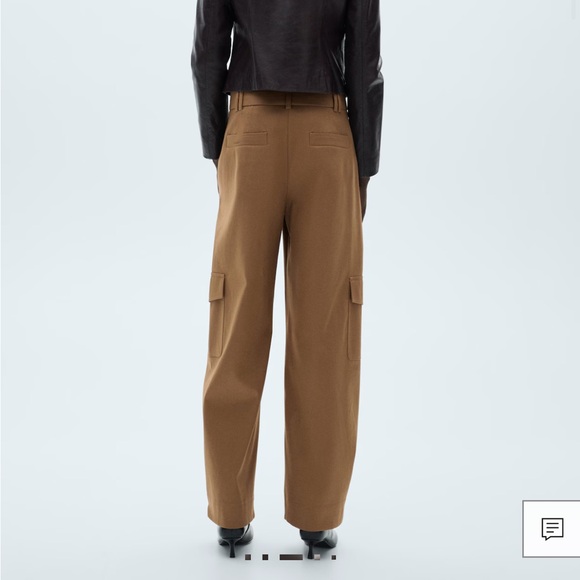 Mango COTTON CARGO PANTS Wide-Leg Pants - Picture 3 of 8